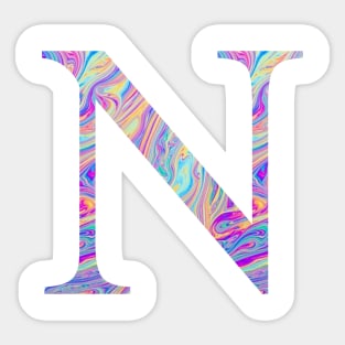 Nu Sorority Letter Sticker Sticker